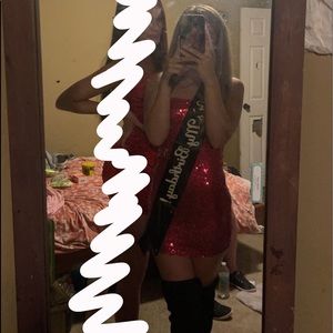 B.Darlin red/pink mini dress